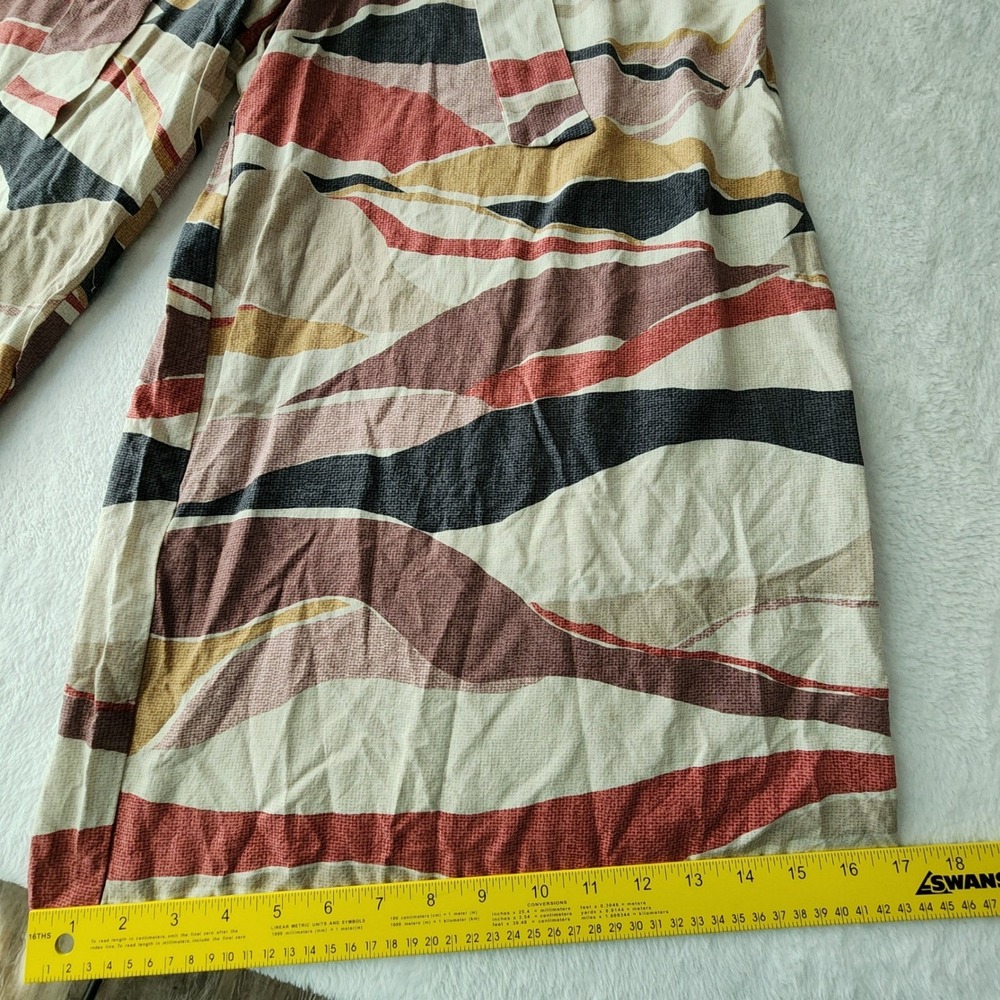 Reitmans Jumpsuit Womens Small Multicolor Abstract Wide Leg Summer Romper Artsy - Picture 14 of 16
